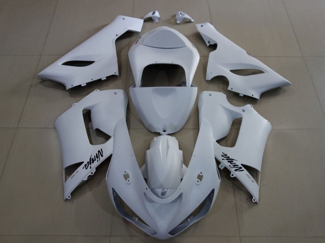 2005-2006 Matte White Kawasaki ZX6R Motorcycle Fairings Australia