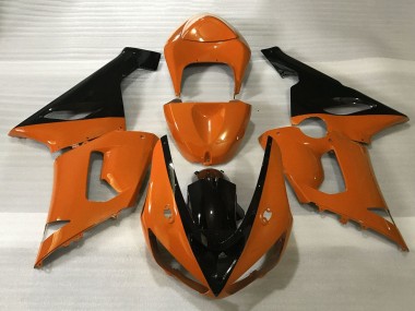 2005-2006 Orange Black Kawasaki ZX6R Motorcycle Fairings Australia