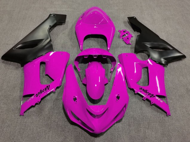 2005-2006 Pink Matte Black Kawasaki ZX6R Motorcycle Fairings Australia