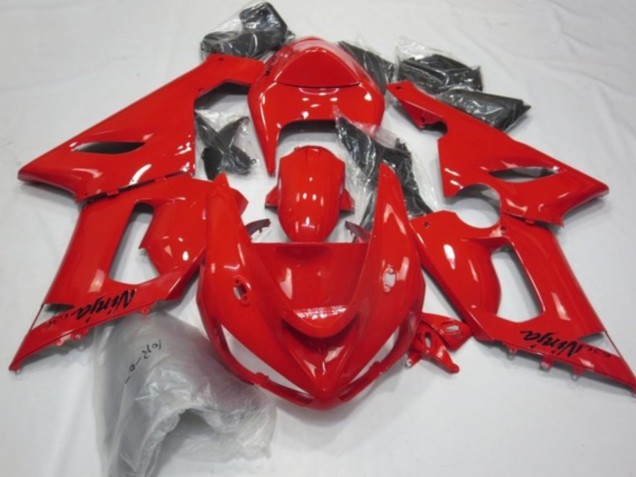 2005-2006 Red Kawasaki ZX6R Motorcycle Fairings Australia