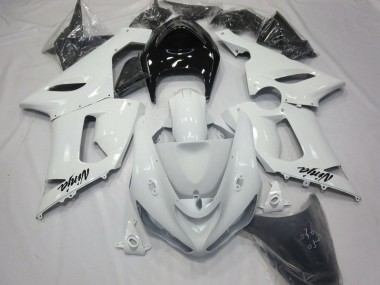 2005-2006 White Black Kawasaki ZX6R Motorcycle Fairings Australia