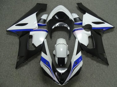 2005-2006 White Black Blue Kawasaki ZX6R Motorcycle Fairings Australia