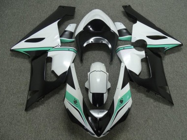 2005-2006 White Black Green Kawasaki ZX6R Motorcycle Fairings Australia