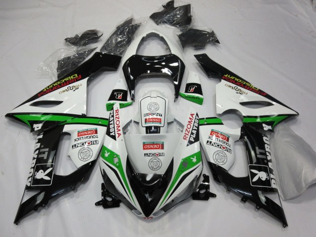 2005-2006 White Black Green Red Rizoma Playboy Kawasaki ZX6R Motorcycle Fairings Australia