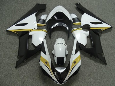 2005-2006 White Black Yellow Kawasaki ZX6R Motorcycle Fairings Australia