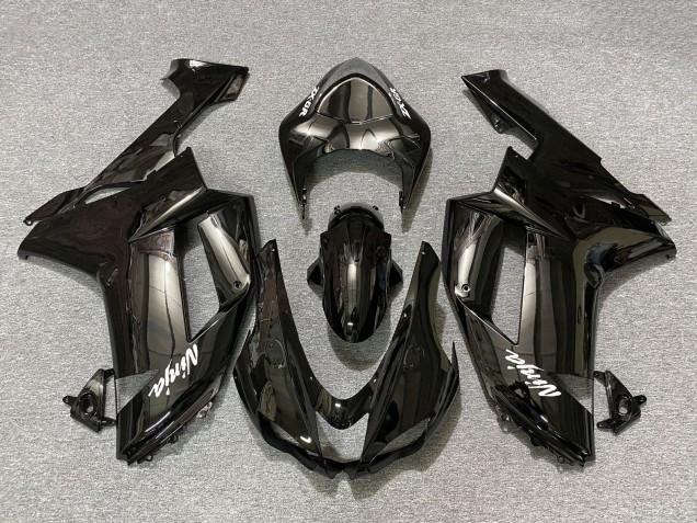 2007-2008 Black Kawasaki ZX6R Motorcycle Fairings Australia