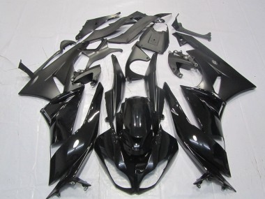 2007-2008 Glossy Black Matte Black Kawasaki ZX6R Motorcycle Fairings Australia