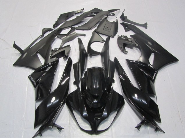 2007-2008 Glossy Black Matte Black Kawasaki ZX6R Motorcycle Fairings Australia