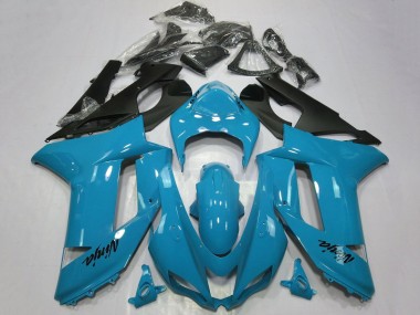 2007-2008 Blue Black Kawasaki ZX6R Motorcycle Fairings Australia
