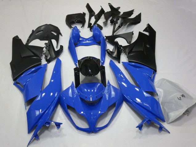 2007-2008 Blue Black Matte Black Kawasaki ZX6R Motorcycle Fairings Australia