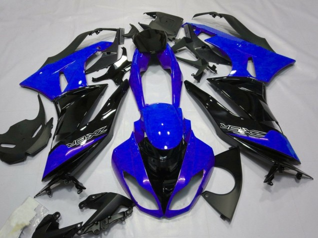 2007-2008 Blue Black White Kawasaki ZX6R Motorcycle Fairings Australia