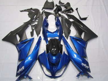 2007-2008 Blue Matte Black White Kawasaki ZX6R Motorcycle Fairings Australia