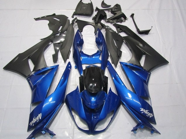 2007-2008 Blue Matte Black White Kawasaki ZX6R Motorcycle Fairings Australia