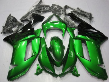 2007-2008 Green Black Kawasaki ZX6R Motorcycle Fairings Australia