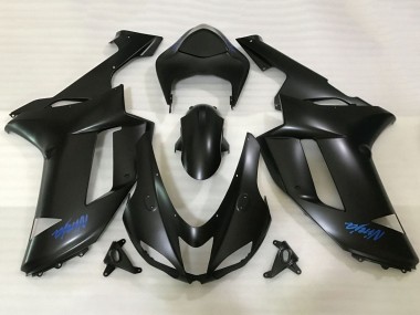 2007-2008 Matte Black Blue Ninja Kawasaki ZX6R Motorcycle Fairings Australia