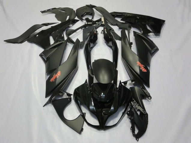 2007-2008 Matte Black Black Red Kawasaki ZX6R Motorcycle Fairings Australia