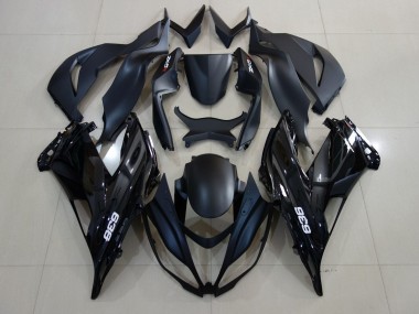 2007-2008 Matte Black Glossy Black White Kawasaki ZX6R Motorcycle Fairings Australia