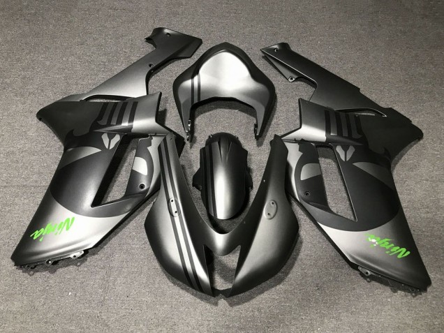 2007-2008 Matte Silver Matte Black Skull Kawasaki ZX6R Motorcycle Fairings Australia
