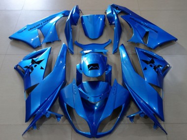 2007-2008 Metallic Blue Kawasaki ZX6R Motorcycle Fairings Australia