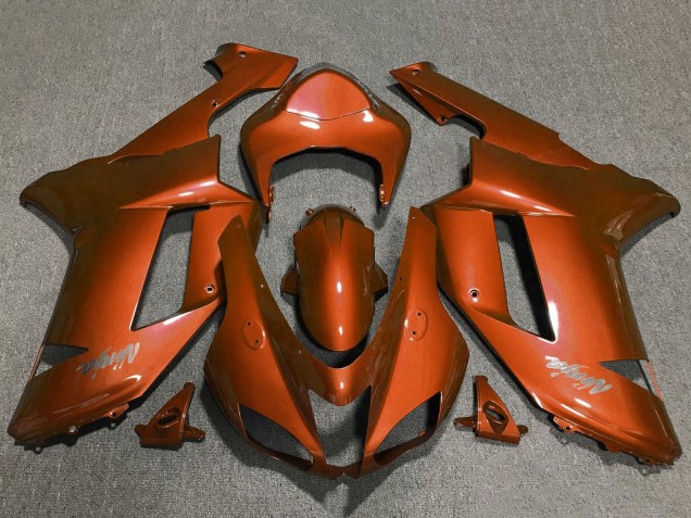 2007-2008 Orange Kawasaki ZX6R Motorcycle Fairings Australia
