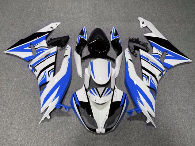 2007-2008 White Blue Black Kawasaki ZX6R Motorcycle Fairings Australia