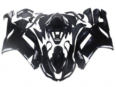 2007-2008 Glossy Black Kawasaki ZX6R Abs Motorcycle Fairings Australia