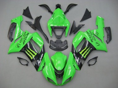 2007-2008 Green Black Monster Energy Kawasaki ZX6R Motorcycle Fairings Australia