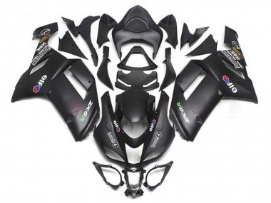 2007-2008 Matte Black Elf Kawasaki ZX6R Motorcycle Fairings Australia