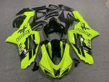2007-2008 Neon Yellow Black Icon Kawasaki ZX6R Motorcycle Fairings Australia