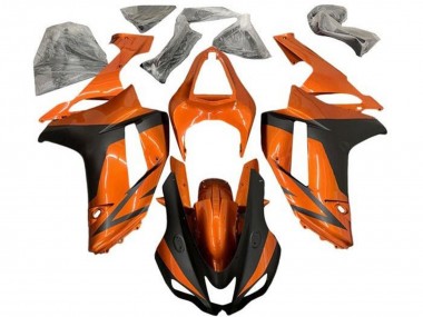2007-2008 Orange Matte Black Kawasaki ZX6R Motorcycle Fairings Australia