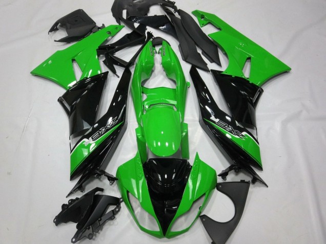 2009-2012 Green Glossy Black White Kawasaki ZX6R Motorcycle Fairings Australia
