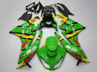 2009-2012 Green Yellow Red Black Trick Star Red Bull Kawasaki ZX6R Motorcycle Fairings Australia