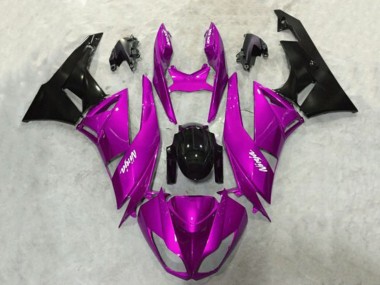 2009-2012 Purple Glossy Black Kawasaki ZX6R Motorcycle Fairings Australia