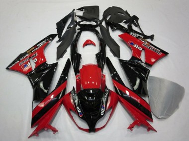 2009-2012 Red Glossy Black Elf Touch4 Bridgestone Kawasaki ZX6R Motorcycle Fairings Australia