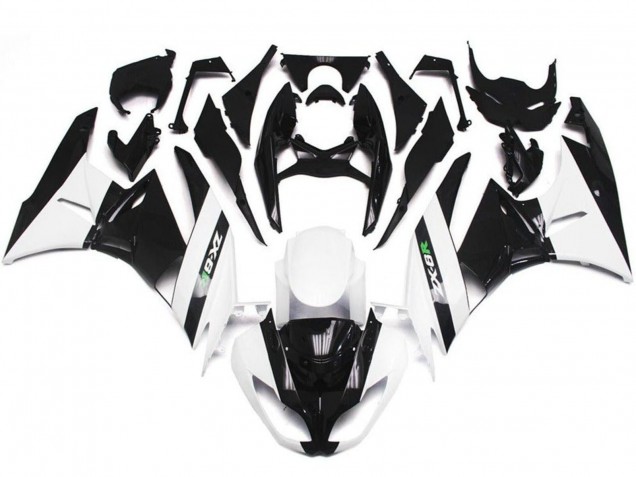 2009-2012 White Glossy Black Kawasaki ZX6R Motorcycle Fairings Australia