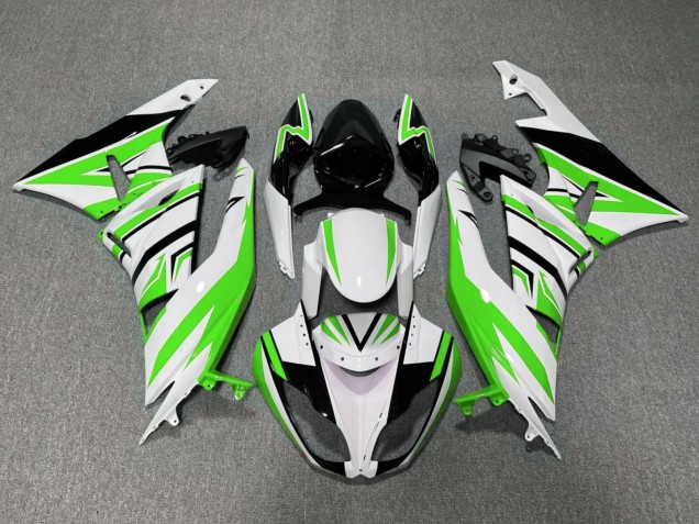 2009-2012 White Green Black Kawasaki ZX6R Motorcycle Fairing Australia