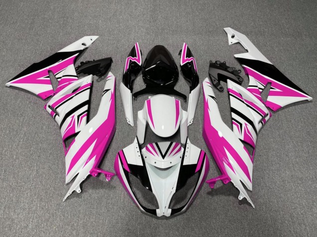 2009-2012 White Pink Black Kawasaki ZX6R Motorcycle Fairings Australia