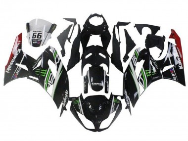 2009-2012 Glossy Black White Green Red Elf Monster Kawasaki ZX6R Motorcycle Fairings Australia