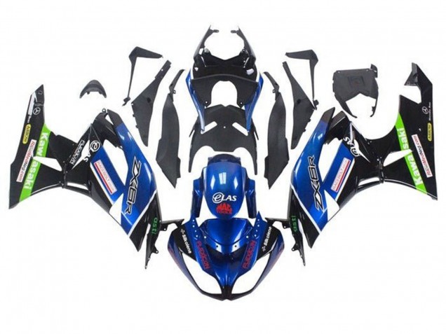 2009-2012 Blue Glossy Black Red Green Kawasaki ZX6R Motorcycle Fairings Australia
