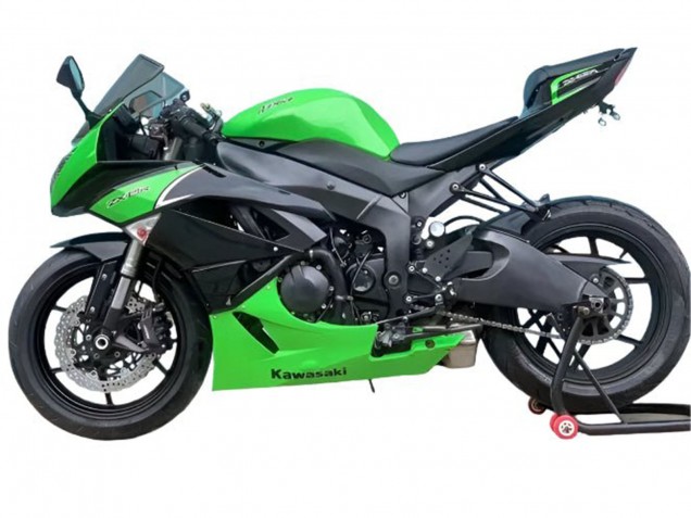 2009-2012 Green Matte Black Kawasaki ZX6R Motorcycle Fairings Australia
