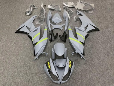 2009-2012 Grey Yellow Stripe Kawasaki ZX6R Motorcycle Fairings Australia