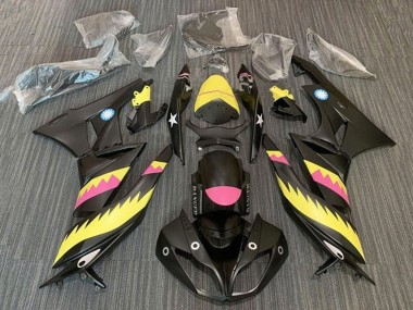 2009-2012 Yellow Pink Matte Black Shark Kawasaki ZX6R Motorcycle Fairings Australia