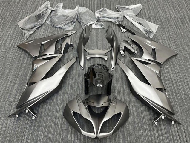 2009-2012 Matte Silver Black Kawasaki ZX6R Motorcycle Fairings Australia