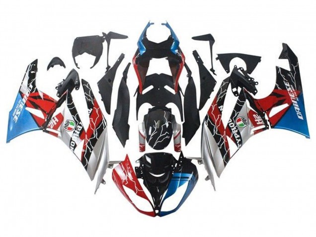 2009-2012 Blue Red Glossy Black Silver Kawasaki ZX6R Motorcycle Fairings Australia