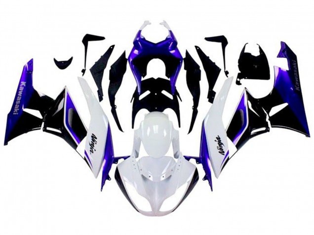 2009-2012 Blue White Black Kawasaki ZX6R Motorcycle Fairings Australia