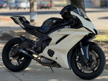 2013-2018 Cream White Matte Black Kawasaki ZX6R Motorcycle Fairings Australia
