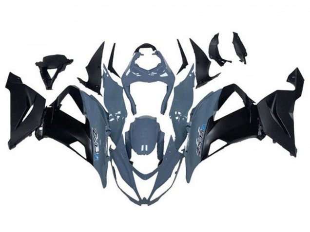2013-2018 Grey Matte Black Kawasaki ZX6R Motorcycle Fairings Australia