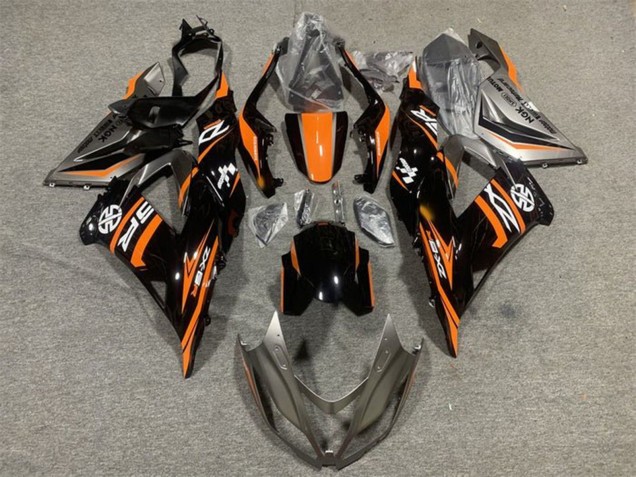 2013-2018 Orange Glossy Black Kawasaki ZX6R Motorcycle Fairing Australia