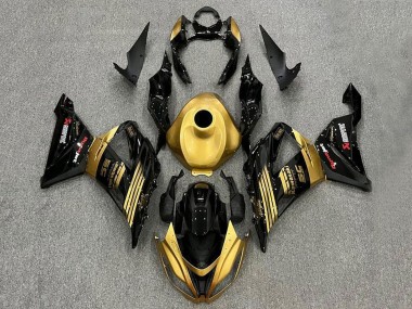 2013-2018 Gold Glossy Black Kawasaki ZX6R Motorcycle Fairings Australia