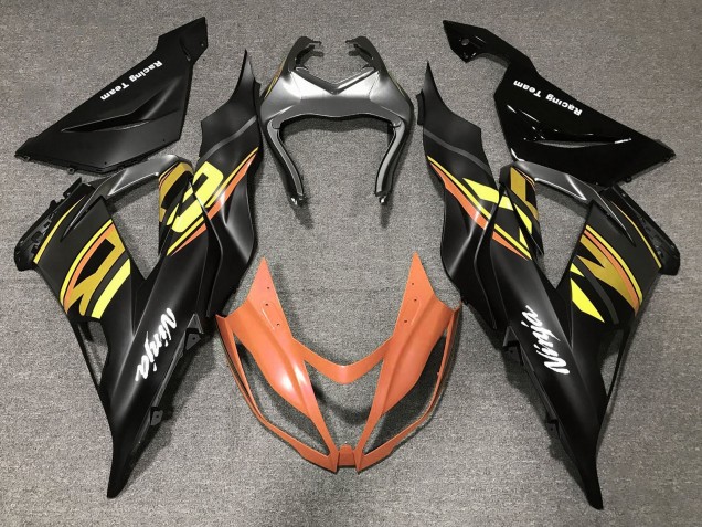 2013-2018 Matte Black Orange Gold Kawasaki ZX6R Motorcycle Fairings Australia